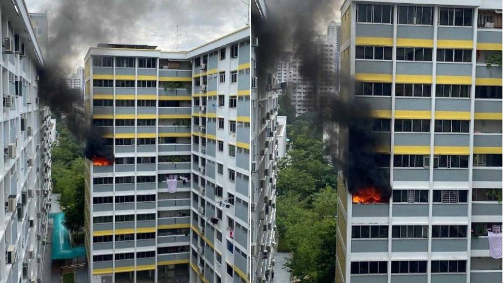 10 people evacuated after fire breaks out at HDB flat in Bukit Panjang