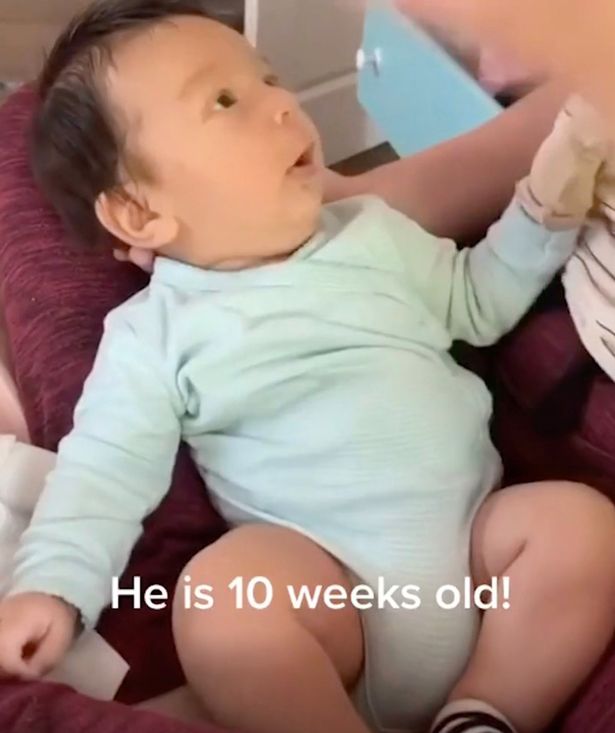 Baby repeats 'I love you' at just 10 weeks old and leaves parents speechless