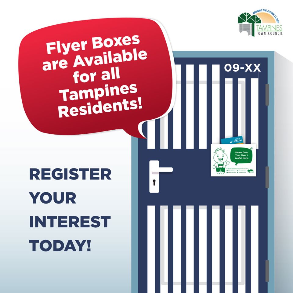 Tampines Town Council Offering a Free ‘Flyer Box’ on Their HDB Gates