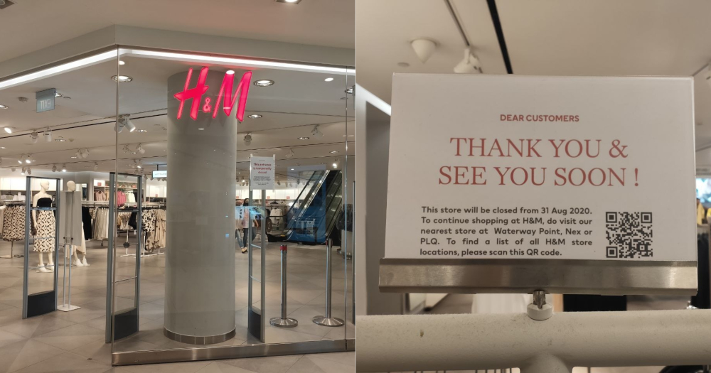 H&M outlet at Tampines Mall will be closed from Aug. 31, 2020
