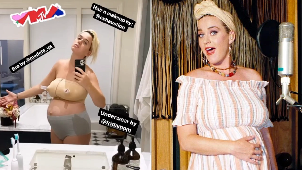 Katy Perry rocks that nursing bra and postpartum underwear in cheeky shot days after giving birth