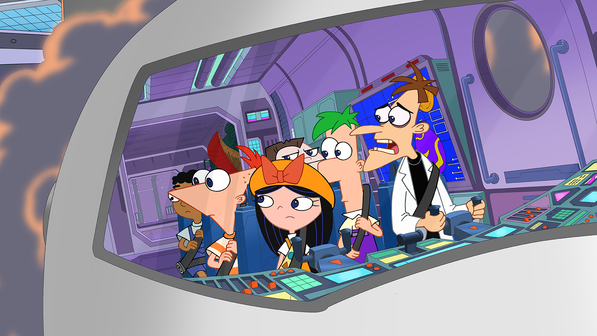 The scene from the scrapped Phineas and Ferb movie that made it into Candace Against the Universe