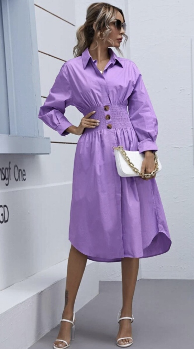 zara lilac shirt dress