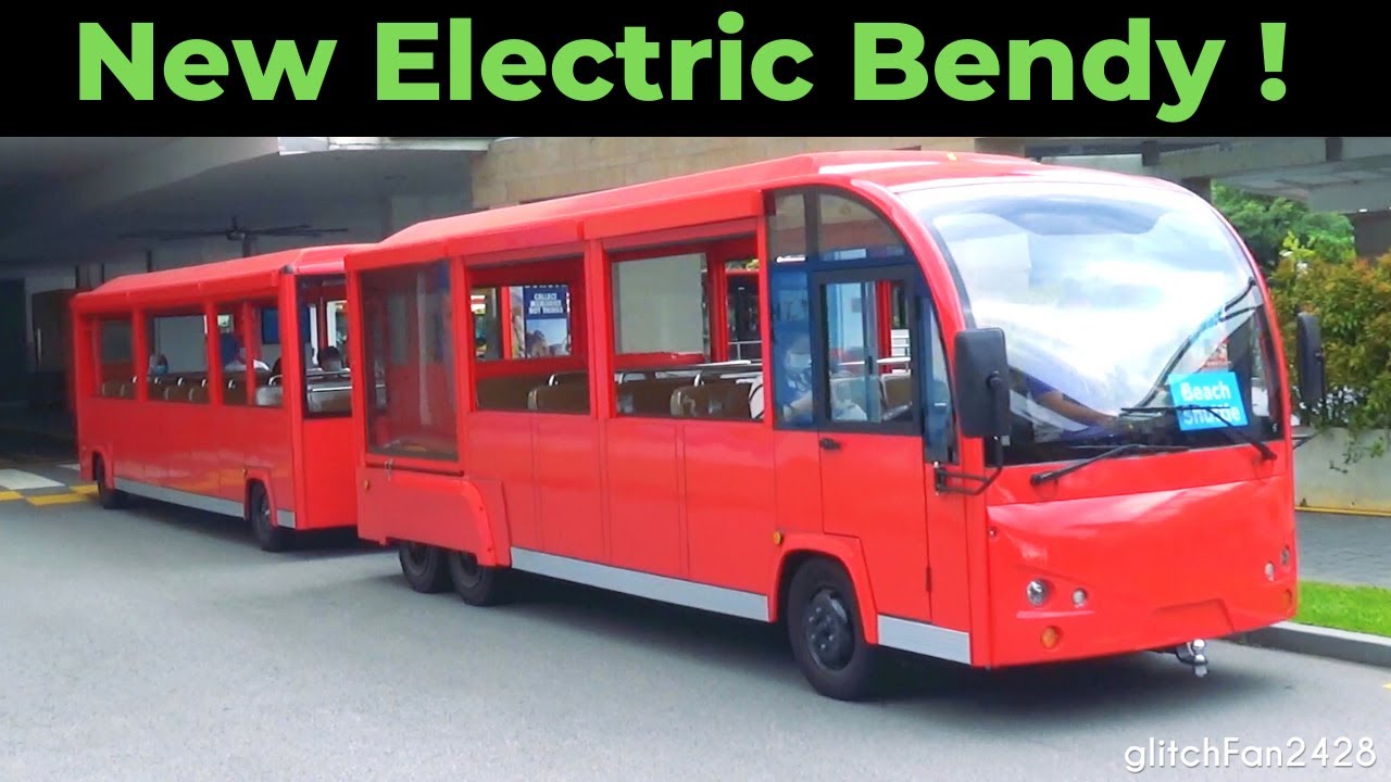 [Sentosa] Rides on the New Electric Articulated Beach Trams