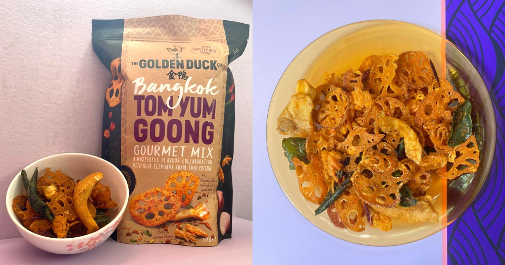 The Golden Duck has new tom yum-flavoured snack with lotus root, shrimp chins & mushrooms