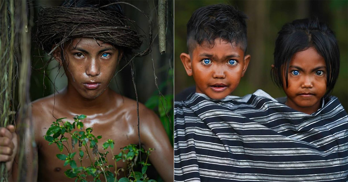 Photographer documents Indonesian tribe whose people have blue eyes