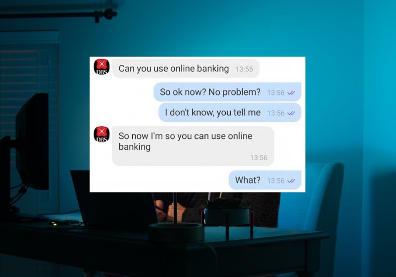 Online scammer gets ridiculed for broken English and unconvincing impersonation of DBS bank staff