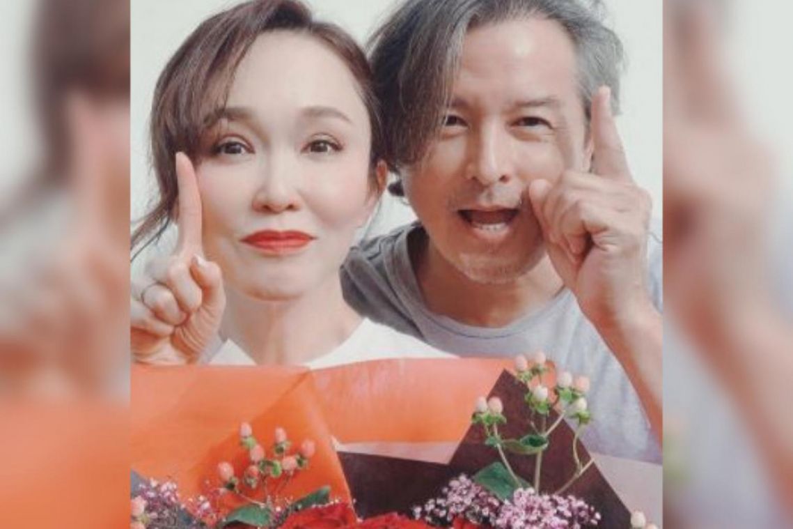 Fann Wong and Christopher Lee mark 11th wedding anniversary with kisses and flowers