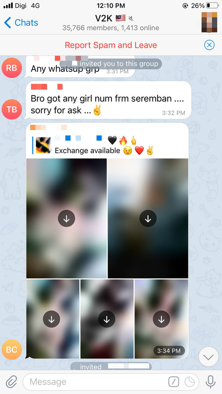 porn bots in telegram