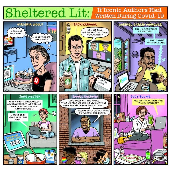 An Alternate Reality In Which Famous Writers Deal With Lockdown