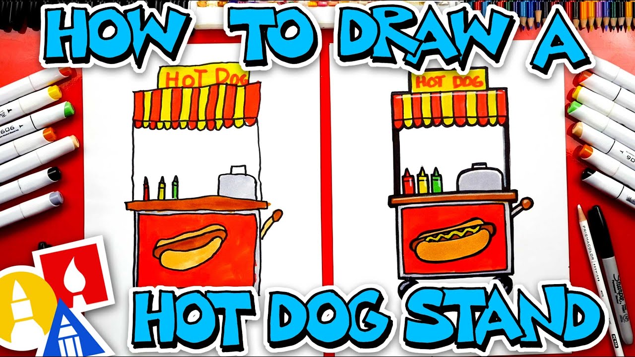 How To Draw A Hot Dog Stand