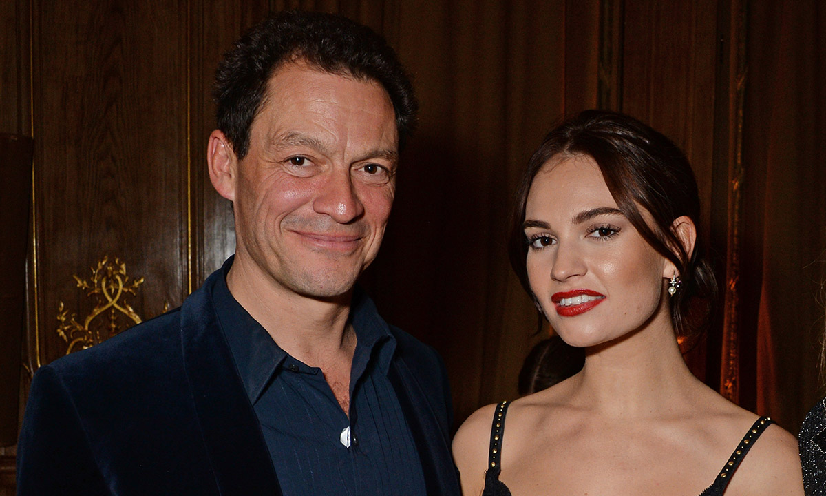 Lily James and married co-star Dominic West caught kissing on holiday in Rome