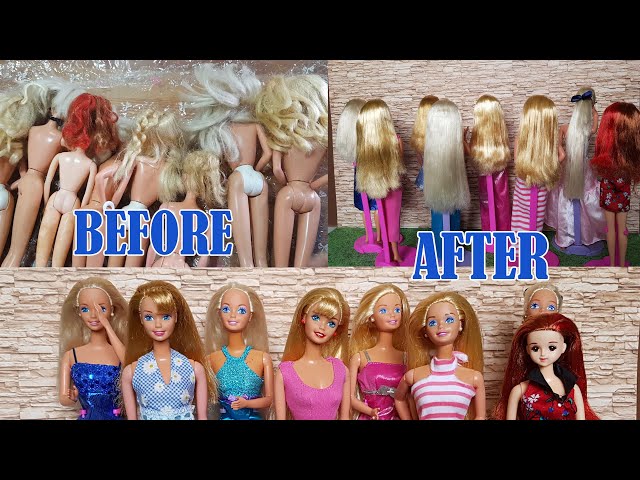 HOW TO CLEAN AND RESTORE BARBIE DOLL HAIR USING HOT WATER |HOW TO CLEAN BARBIE DOLLS