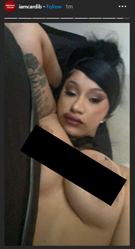 Cardi B Accidentally Leaks Her Nude Selfie; #BoobsOutForCardi Trends