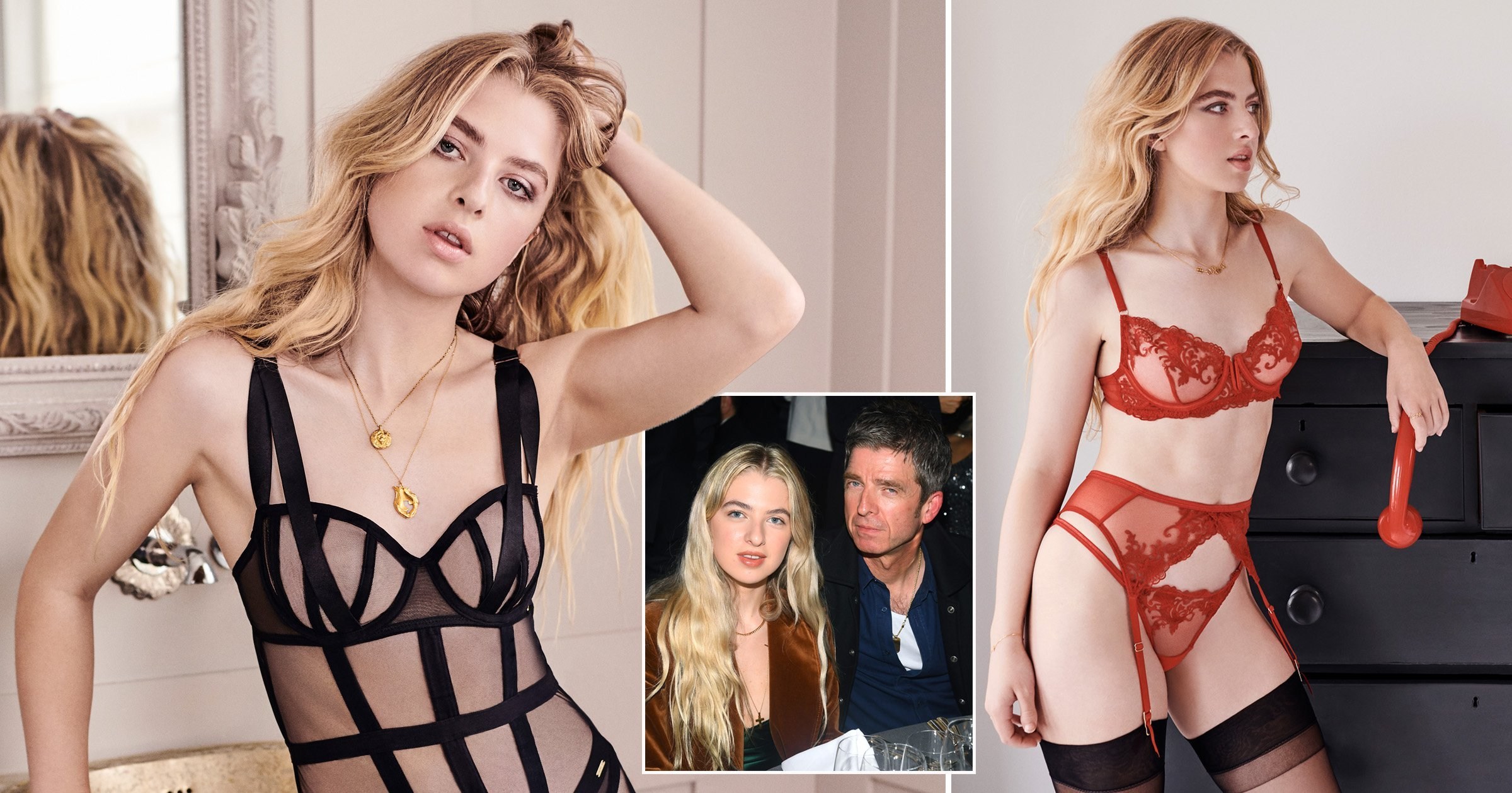 Noel Gallagher’s daughter Anais poses for bold lingerie shoot and admits she ‘hasn’t told’ her dad