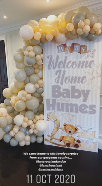 Rochelle Humes reveals newborn son's amazing welcome home sign