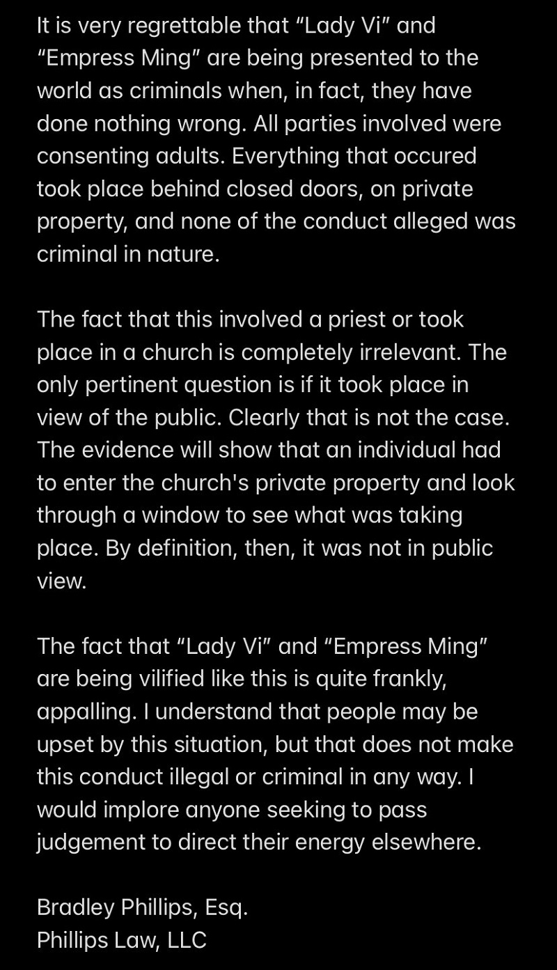 Dominatrices Arrested in Louisiana for Having Threesome With Priest in Church