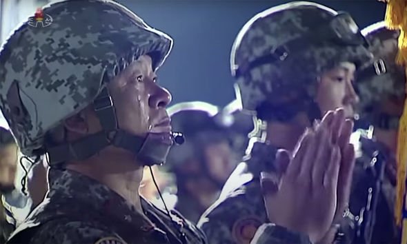 North Korea crisis: Kim Jong-un breaks down in 'sobbing tears' at parade speech - VIDEO