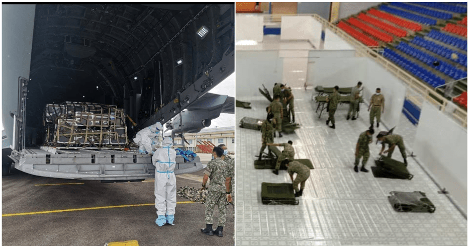 Malaysian Armed Forces Shipped 14 Tonnes Of Medical Equipment To Build A Hospital In Tawau