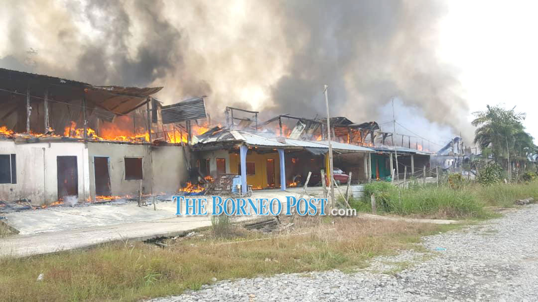 Fire destroys longhouses built next to each other