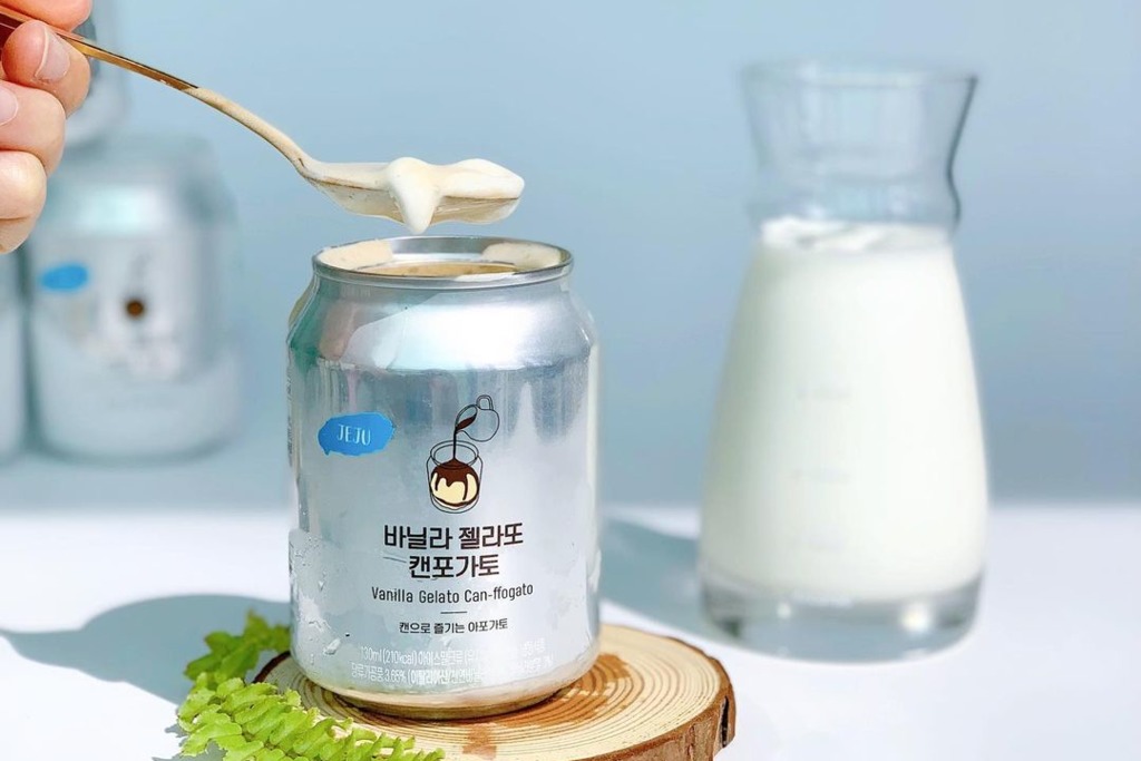 韩国Emart24便利店推出新品　超香浓即沖罐装Affogato雪糕咖啡！