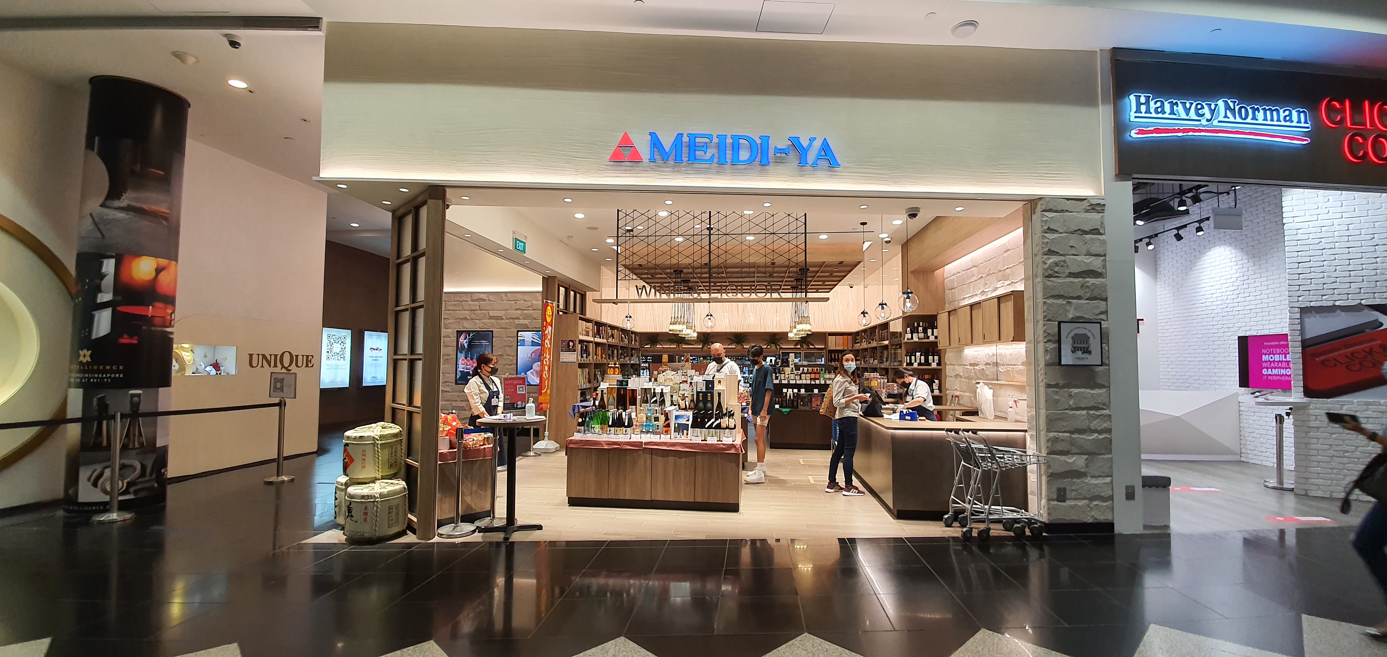 Meidi-Ya supermarket opening at Millenia Walk in Nov. 2020, wine & liquor store already open