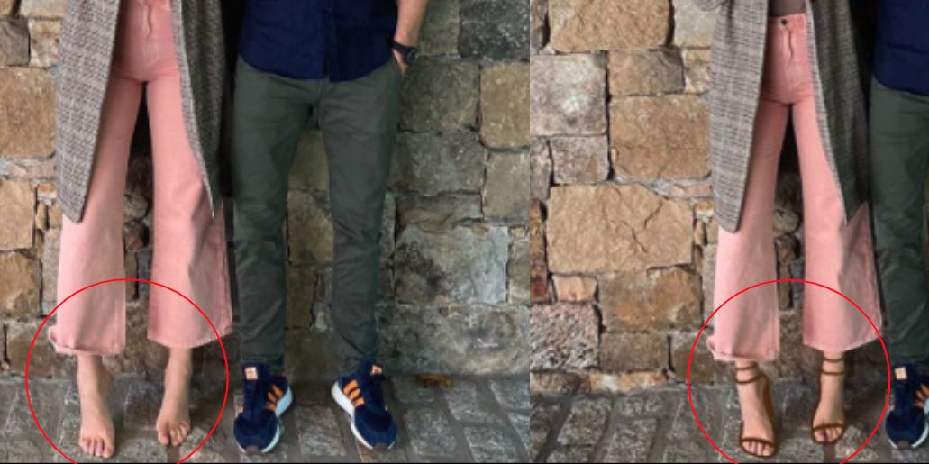 Blake Lively edited fake shoes on feet in Instagram with Ryan Reynolds - Insider