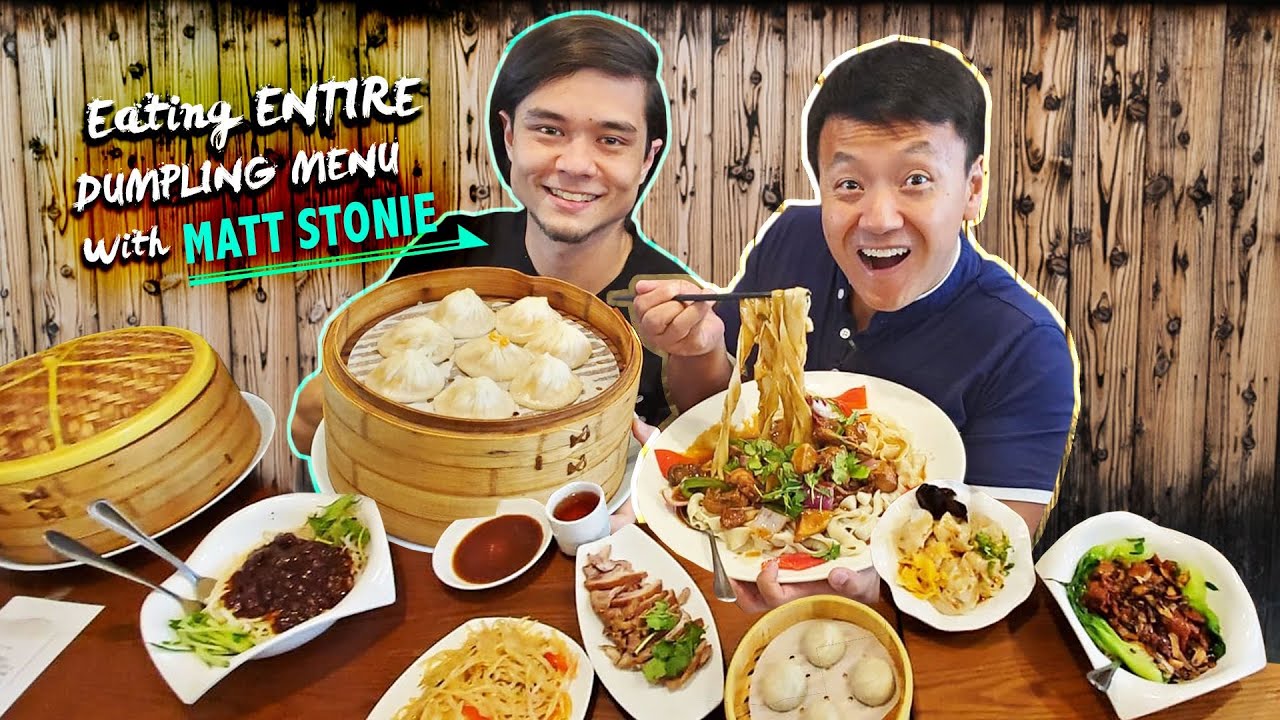 Eating ENTIRE DUMPLING MENU With MATT STONIE! Life of a COMPETETIVE EATER