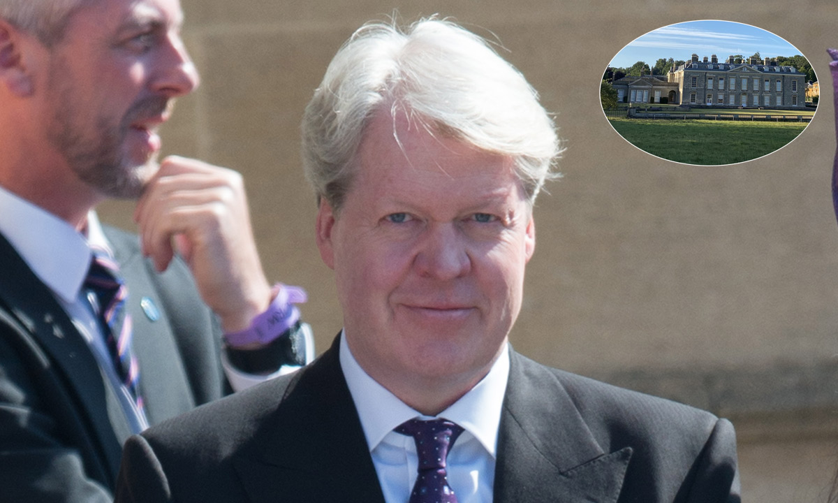 Charles Spencer shows off glorious lake at country mansion