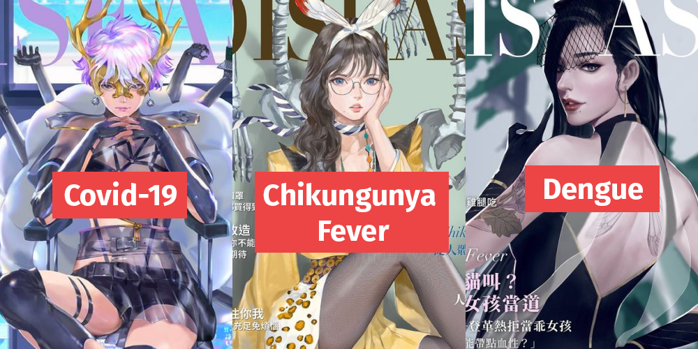 Taiwan's CDC illustrates Covid-19 and other diseases as gorgeous anime characters