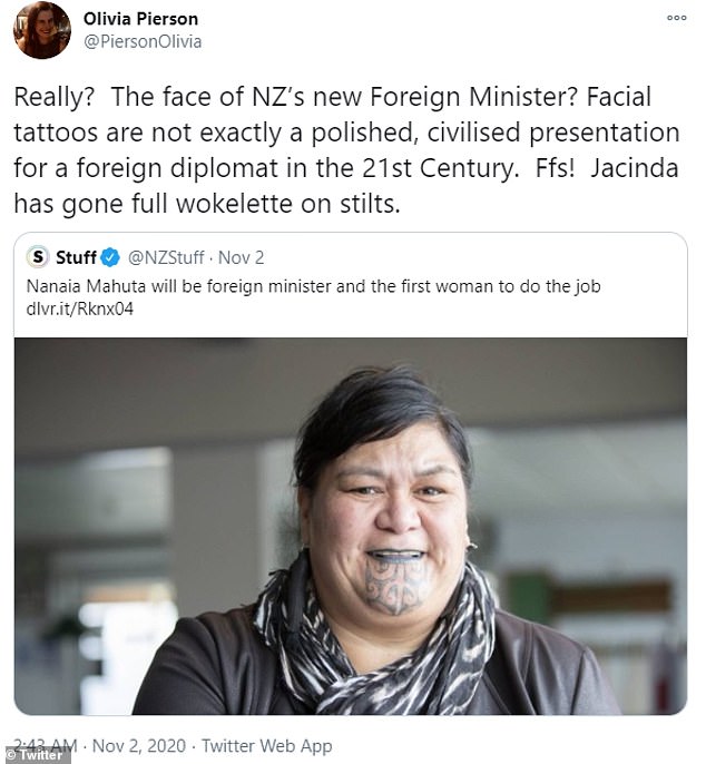 White New Zealand author has her books pulled after calling face tattoo on country's first Maori foreign minister 'ugly, uncivilized wokedom'