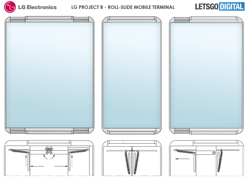 LG's patents for retractable smartphone display surface online