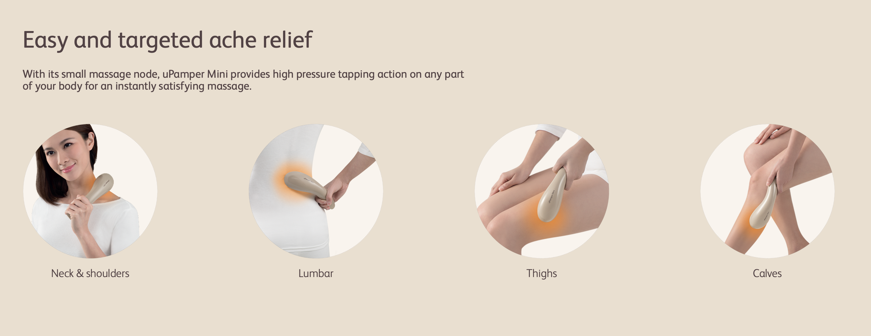 Osim handheld massagers let you choose intensity level, for gentle or strong vibrations