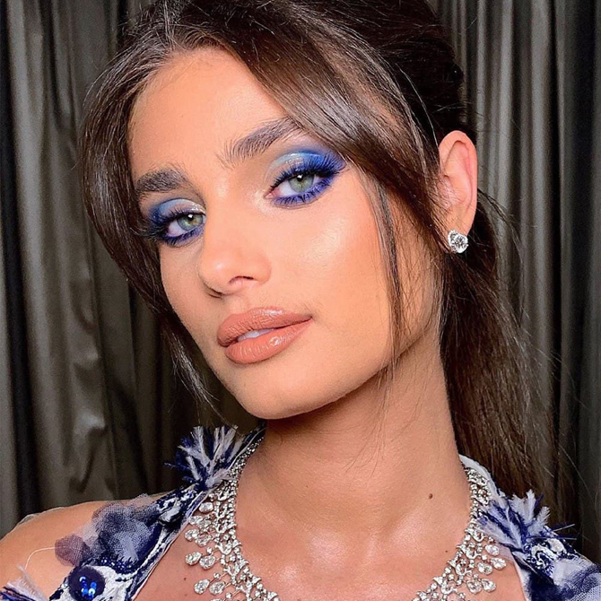 Best blue eyeshadow looks as seen on celebs in the vein of Dua Lipa, Lady Gaga, Rihanna...