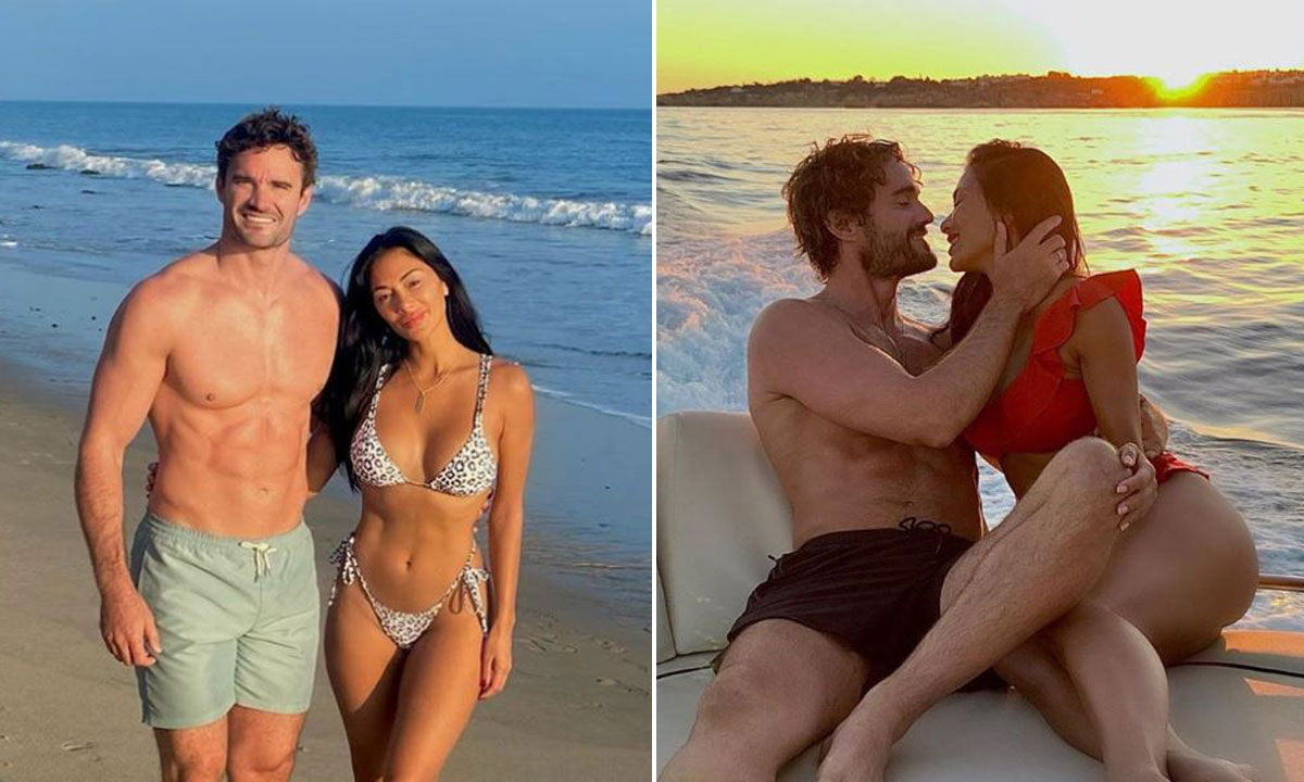 Nicole Scherzinger and Thom Evans share intimate kissing photo after marking first anniversary