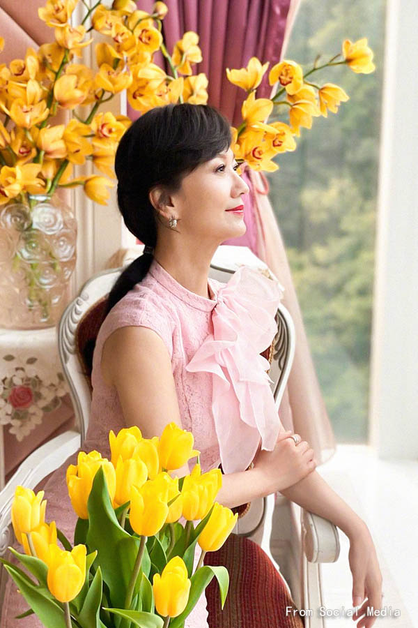 Veteran Hongkong Star Angie Chiu Throws 66th Birthday Party In Her Flower-Filled Mansion