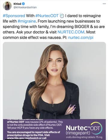 Khloé Kardashian's Most Recent Ad For Migraine Medication Is Raising Serious Ethical Questions About Sponcon