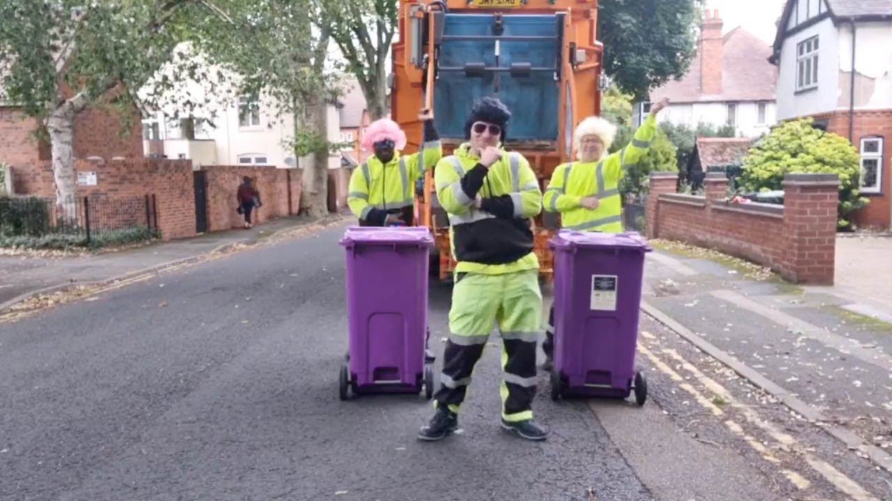 Dancing Bin Men Put Smiles On Strangers Faces