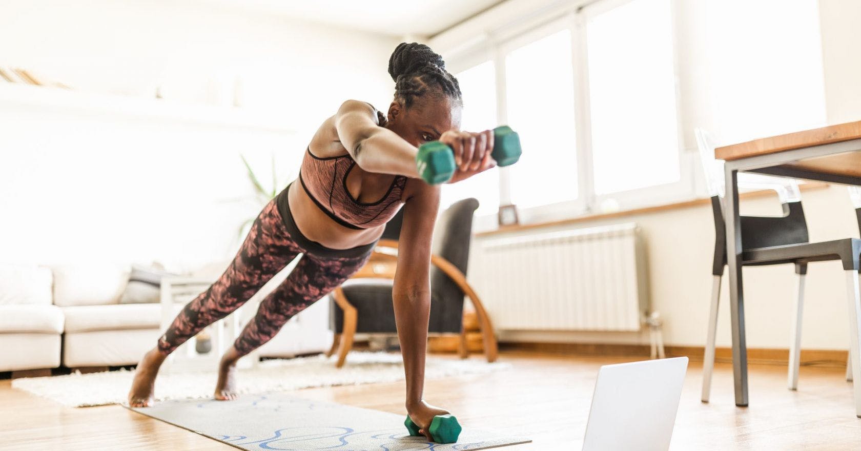 The benefits of strength training with light weights during home workouts