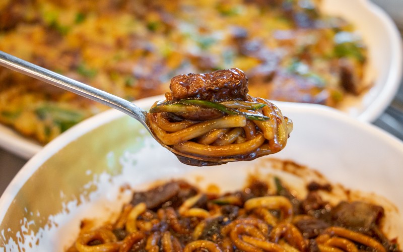 Myung Ga Korean BBQ, Beauty World Centre: “The Bulgogi Pajeon boldly walked in without a dipping sauce”