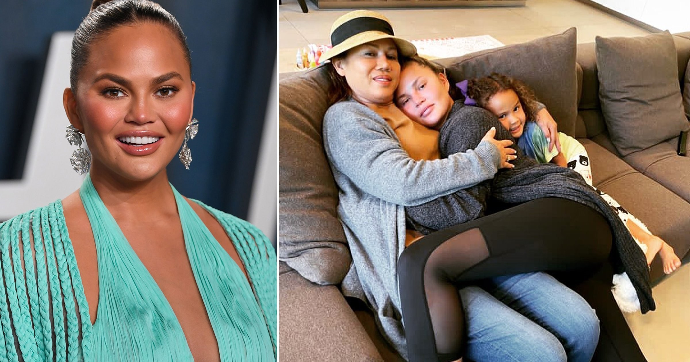 Chrissy Teigen promises to share story of ‘hardest four days of her life’ as she cuddles up to mum