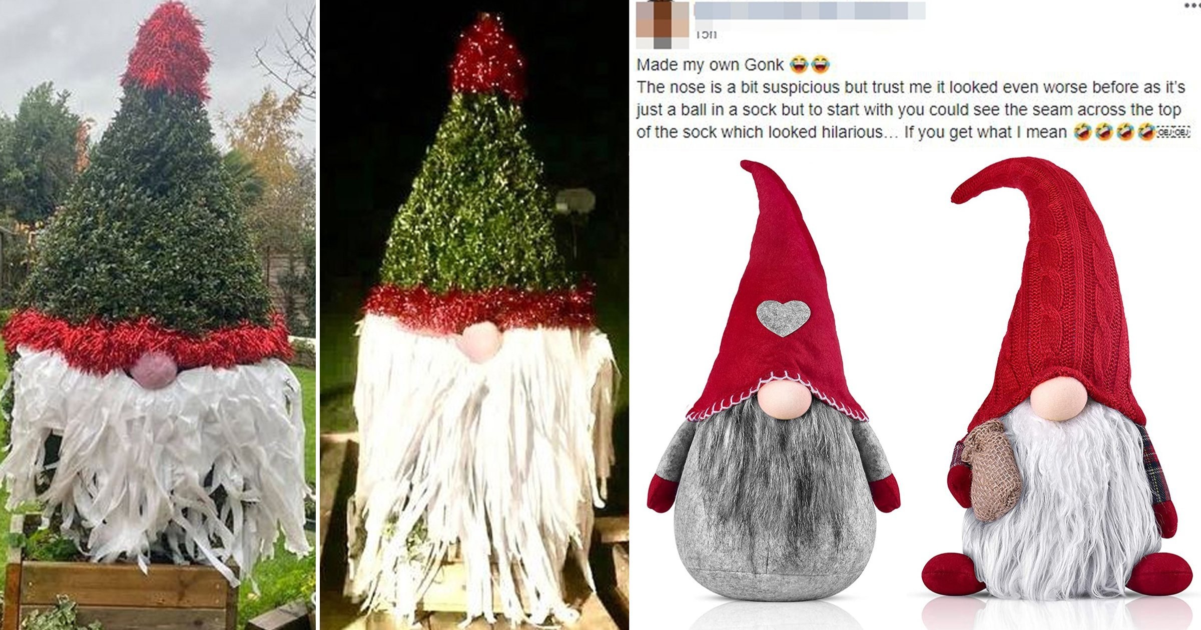 People are laughing at this rude-looking nose on homemade Christmas gonk
