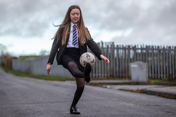 Teenager saved by heart transplant goes back to school and can play football again