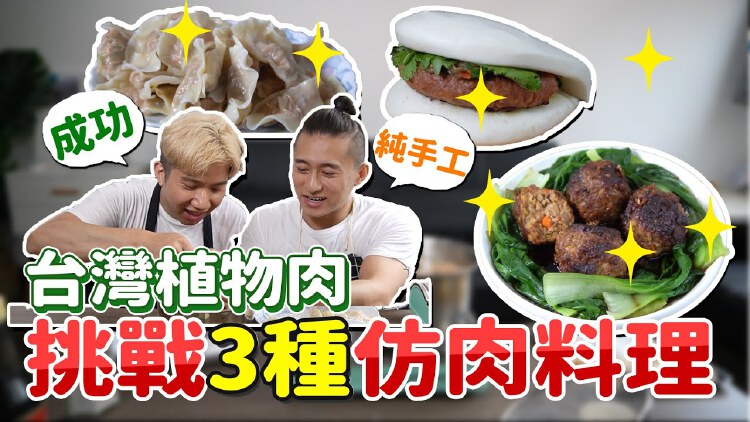 台湾生产的植物肉 挑战3种台式料理 刈包 水饺 狮子头feat 三机植物肉 Nestia