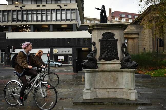 Darth Vader Statue Appears On Edward Colston Plinth In Tribute To David Prowse