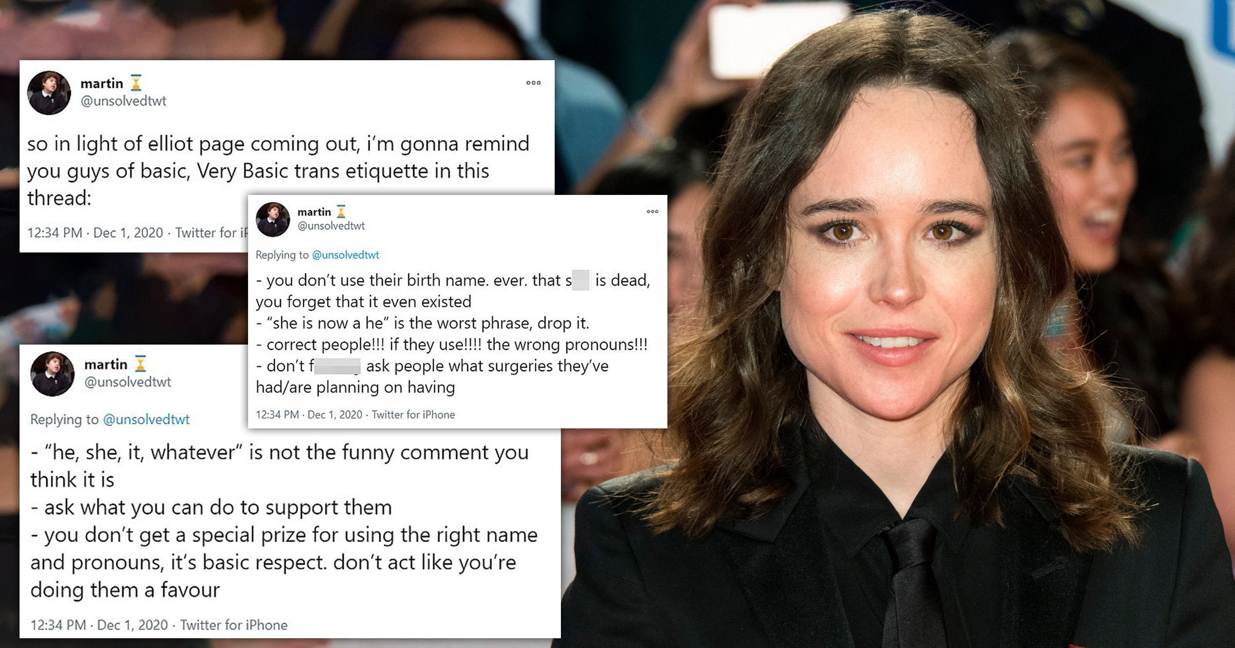 Teen creates ‘basic transgender etiquette’ guide to educate people as Elliot Page comes out