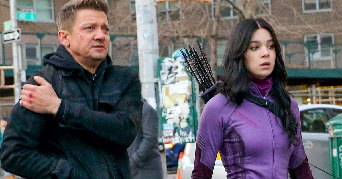 Hawkeye Set Photos Show Hailee Steinfeld and Jeremy Renner in Action