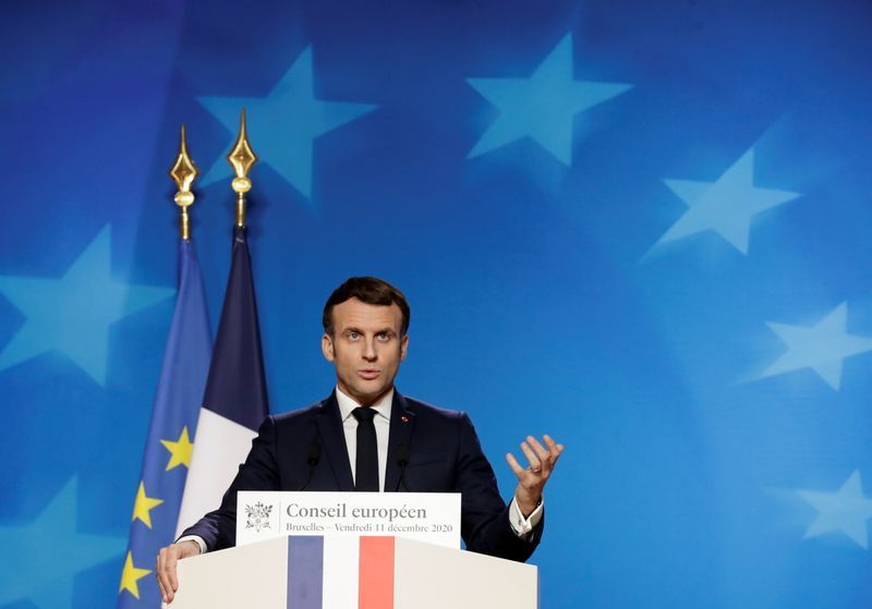 Macron says new EU sanctions against Turkish drilling show bloc's firmness