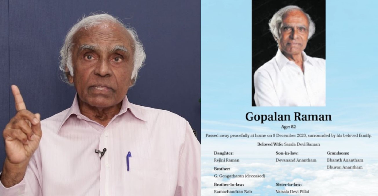 Singaporeans pay tribute to veteran lawyer and ex-political detainee G. Raman