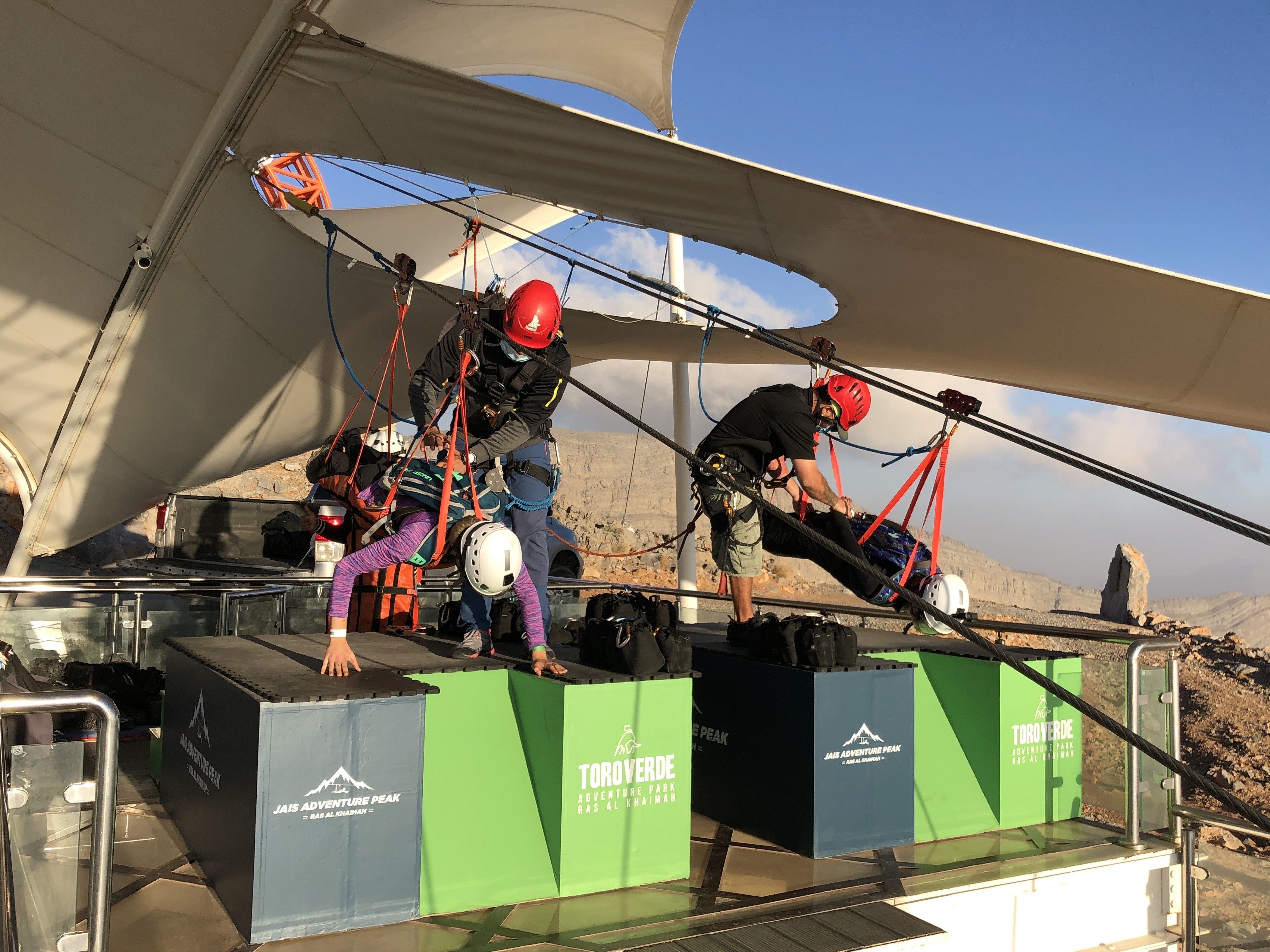 What it’s like riding the world’s longest zipline at 1.7 miles long and up to 93mph – and dining at the UAE’s highest restaurant afterwards